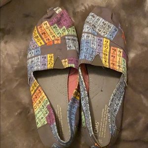 🔴3 for $15🔴 TOMS Size 11 Periodic Table Shoes